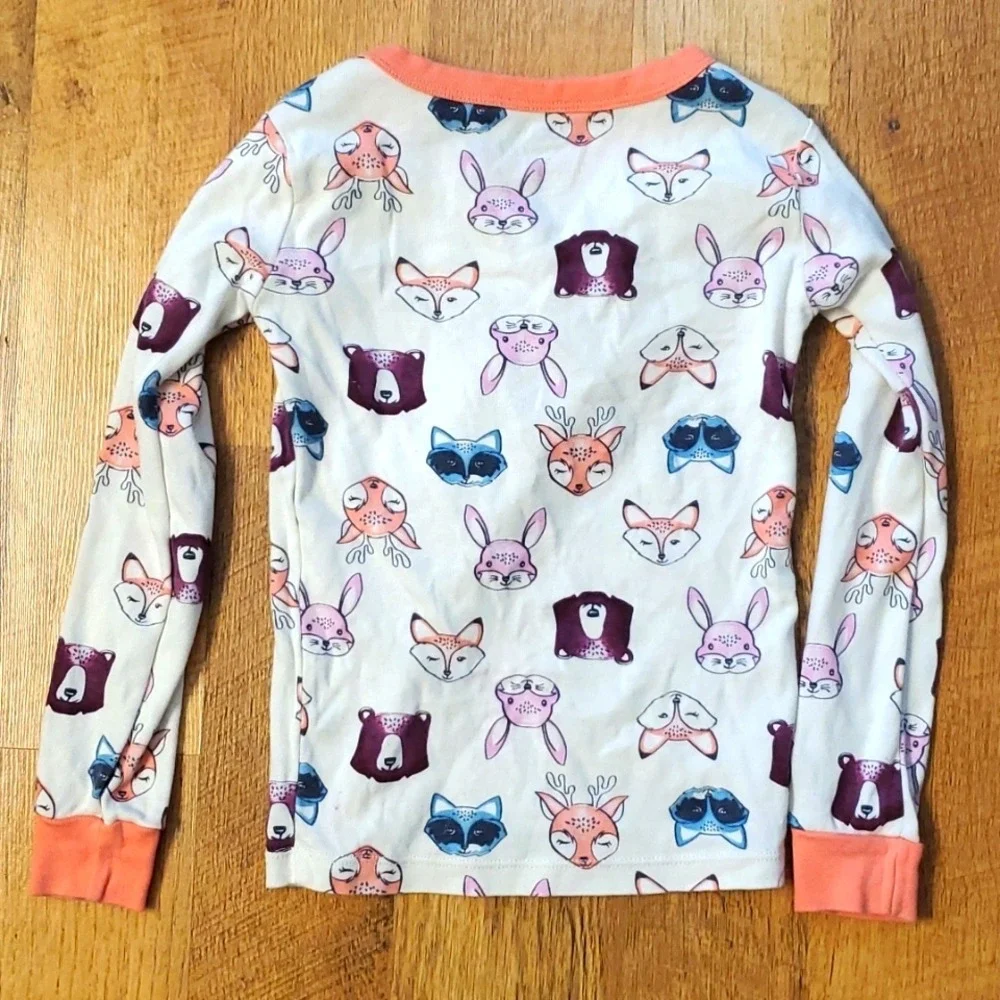 Member's Mark Girls Size 6‎ Forest Animal Striped Pajama Set